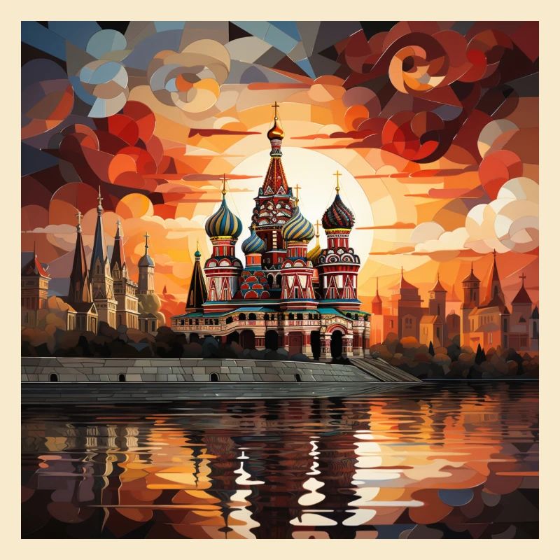 Peintures abstraites du Kremlin à Moscou, Russie