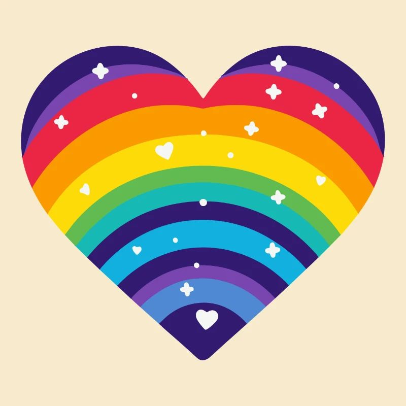 Sternenförmiges Regenbogenherz