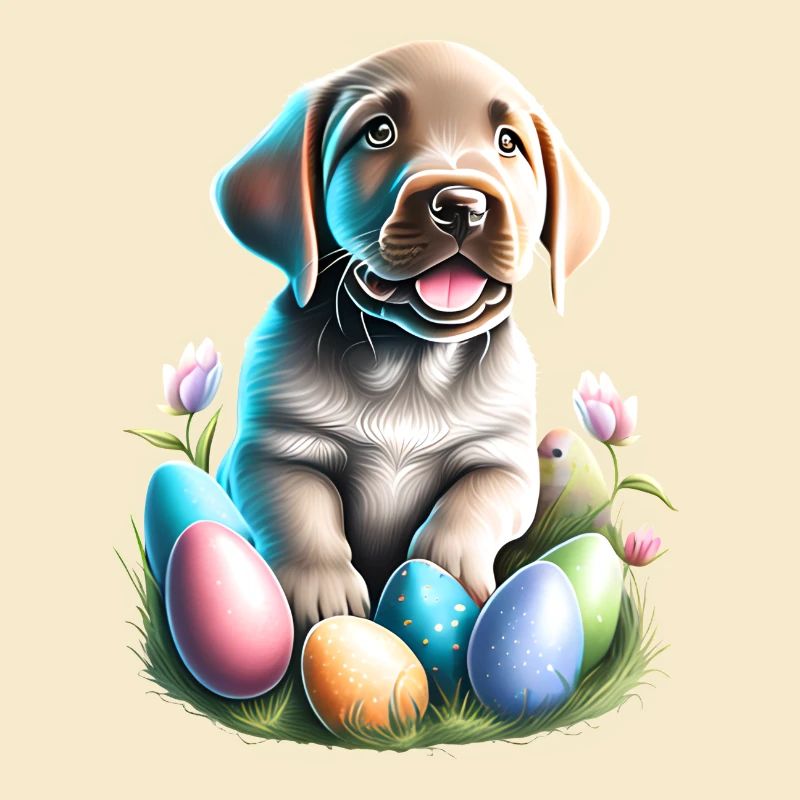 Labrador Retriever Easter Easter Eggs Dog Puppy