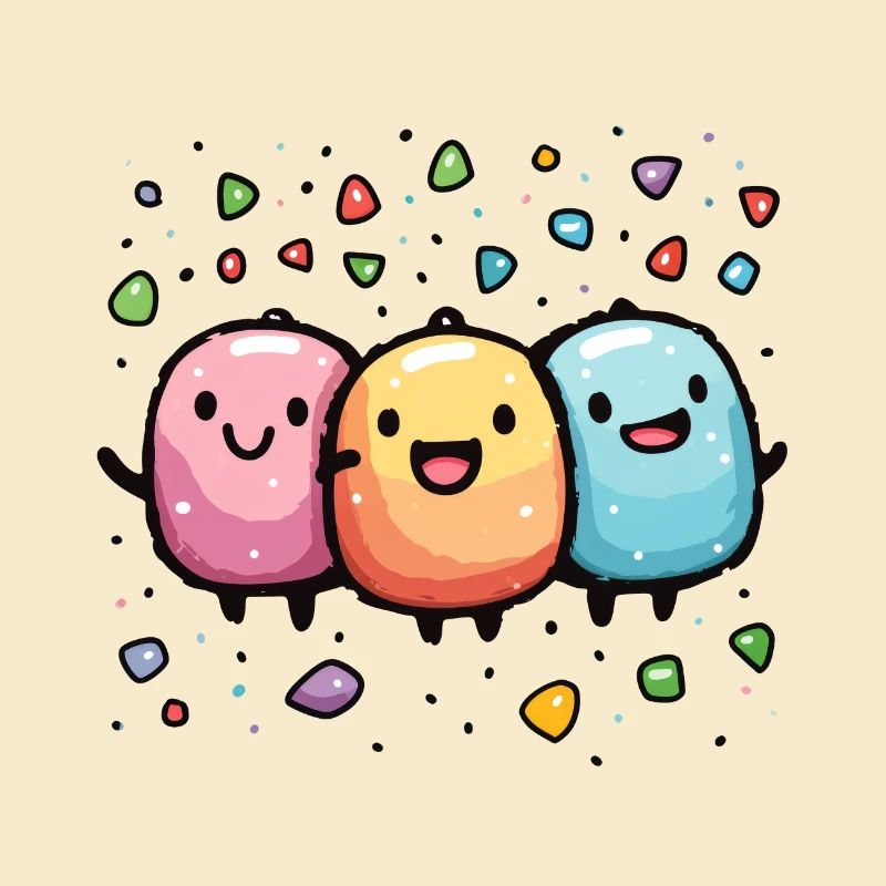 Carnival joy with confetti