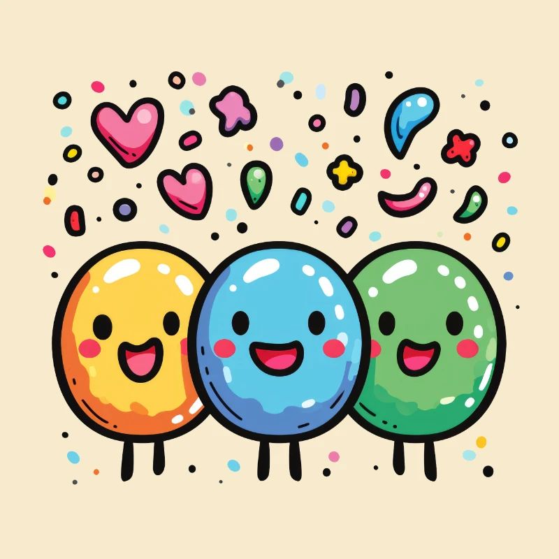 Carnival joy with confetti