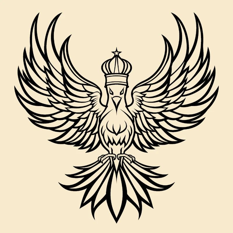 Phoenix mit Krone