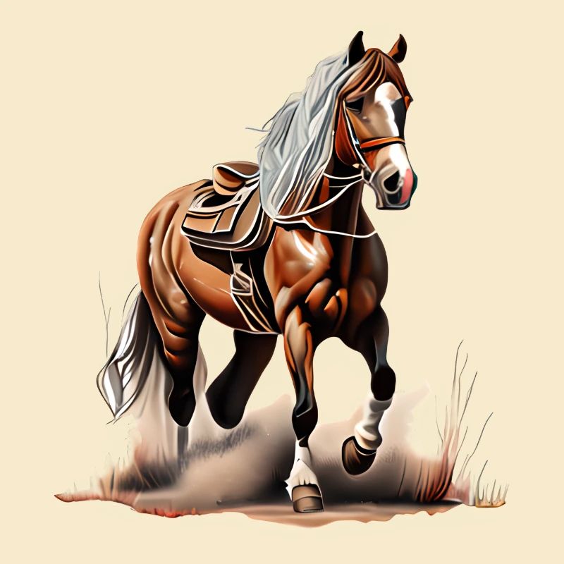 Ein Cowboypferd