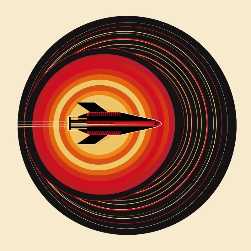 Retro-Rakete im Orbit