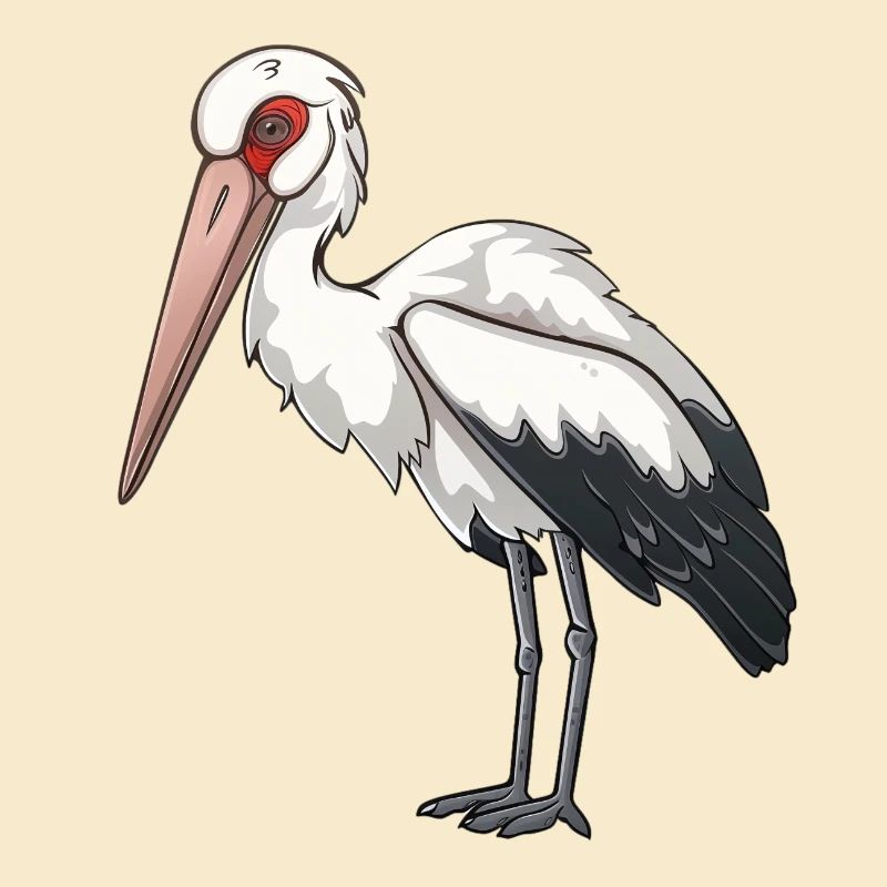 Fière cigogne blanche en pose