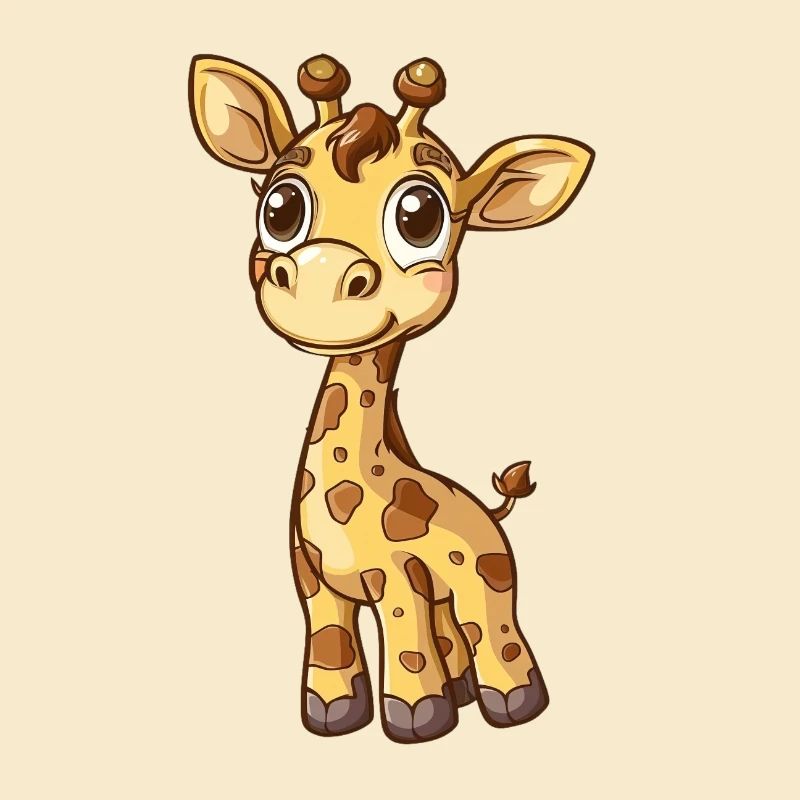 Cute giraffe with big eyes