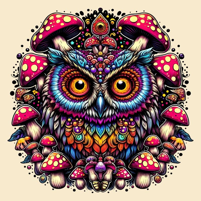 Psychedelische Eule