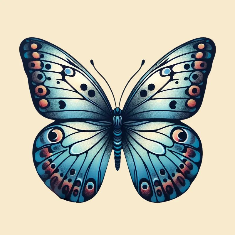 Papillon bleu - papillon