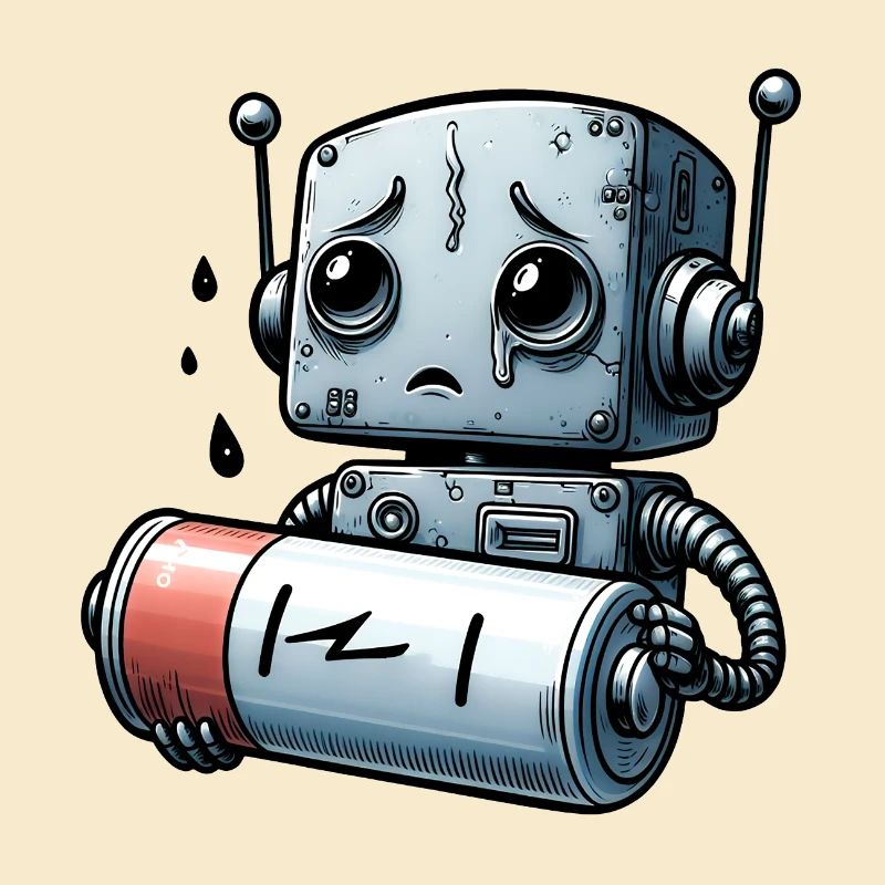 Robo-Sadness Low battery, low morale