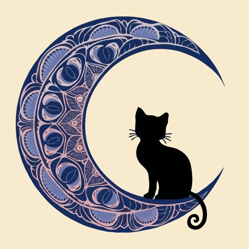 Mandala Chat de Lune