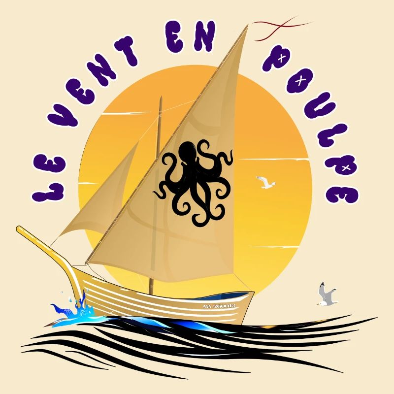 Boot Der Wind im Oktopus Einzigartiges Oktopus-Design