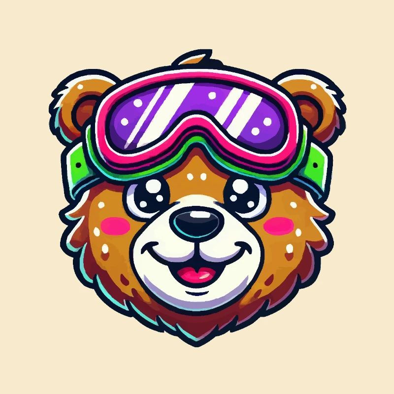 bär comic skibrille