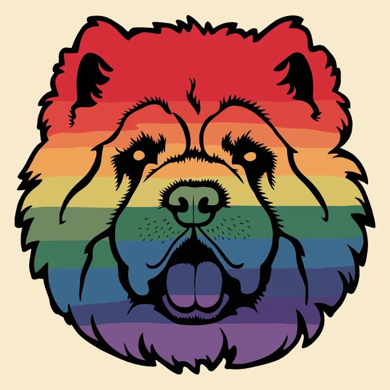Chow chow arc-en-ciel