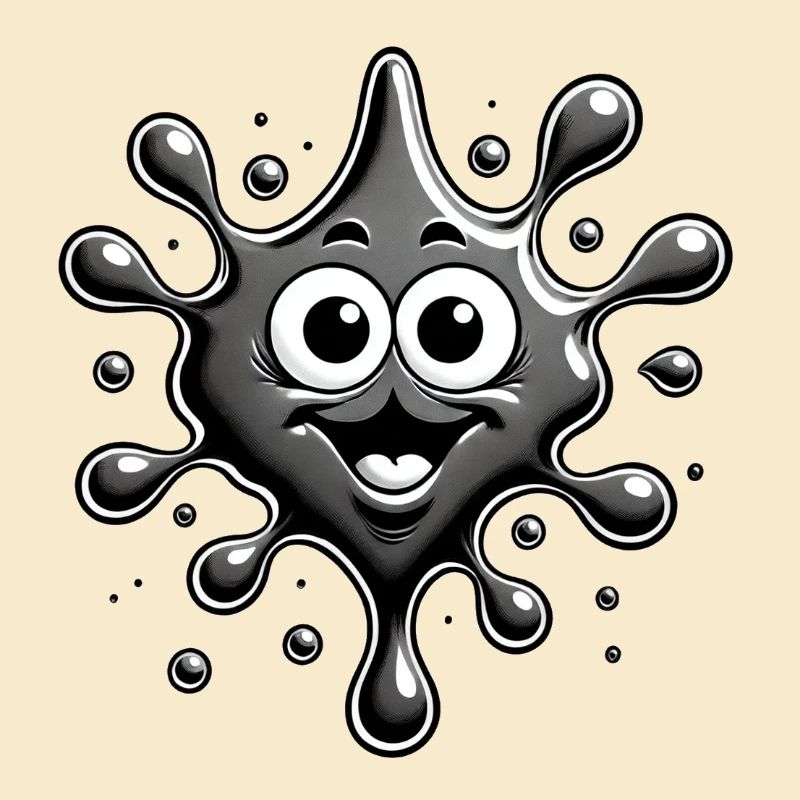 Ink stain with face