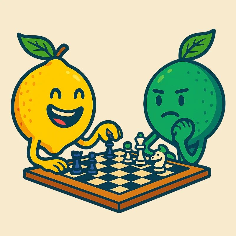 Duel d’échecs - citron contre citron vert