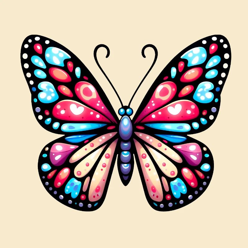 Papillon Multicolore, Symbole De Légèreté