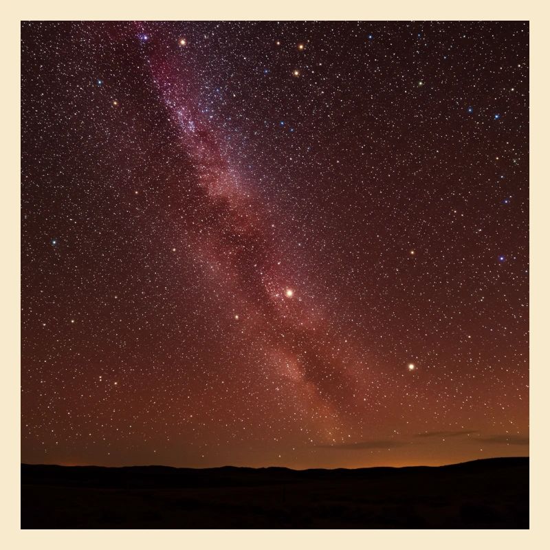 Starry sky comparison image