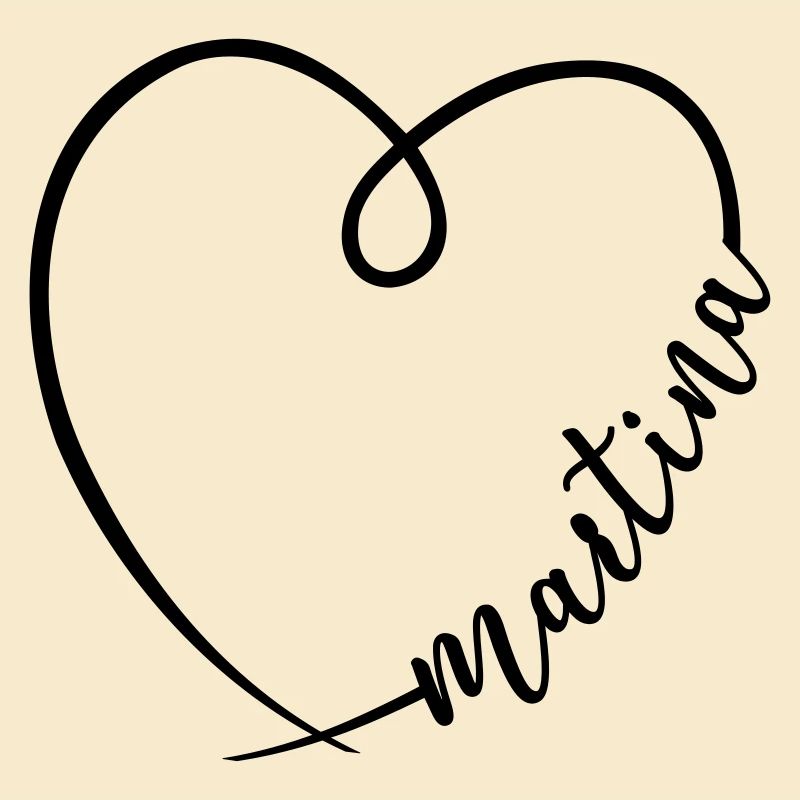 Martina Name First Name Heart Drawing