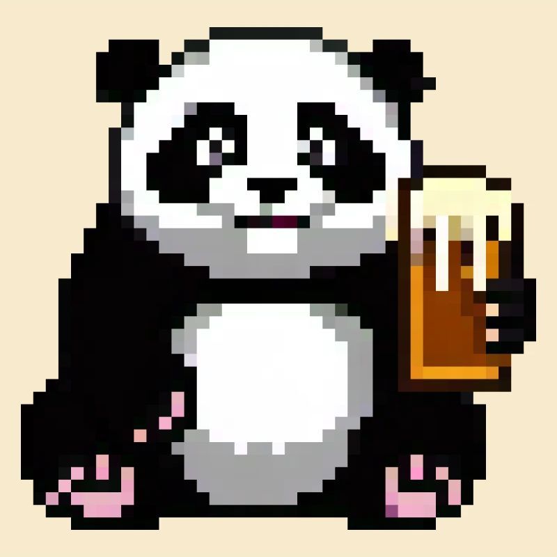 Pixel Panda Pint Time