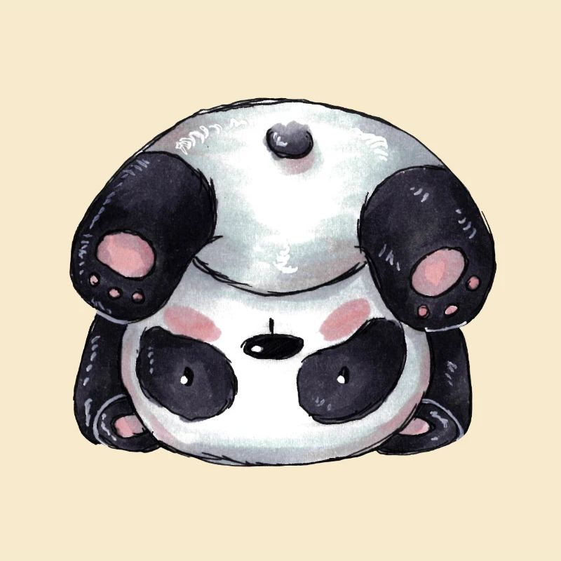 Sportlicher Comic Panda