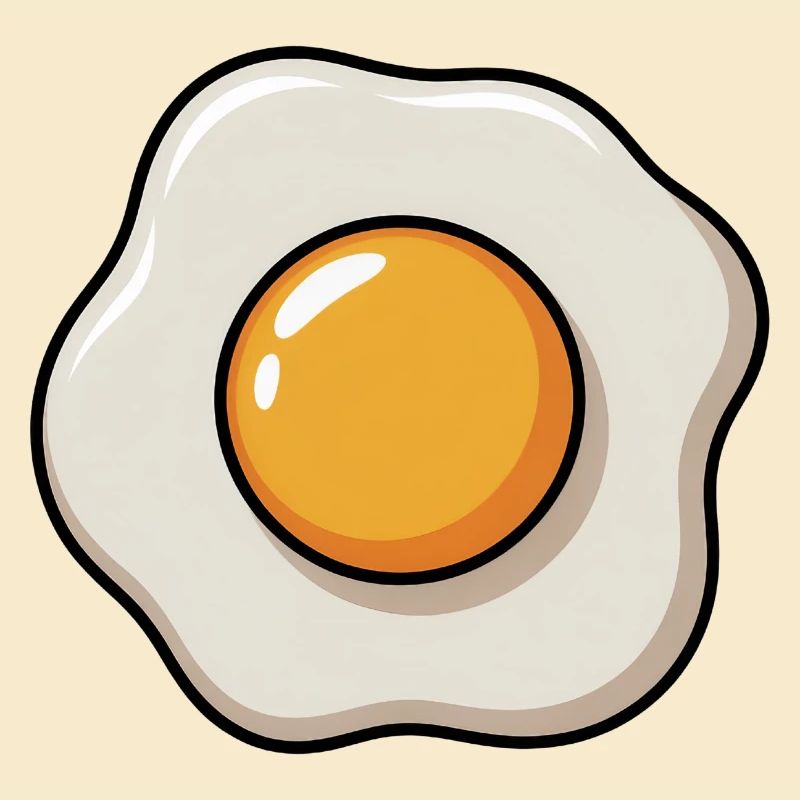 Fried Egg Graphic Egg yolk Egg whites Breakfast