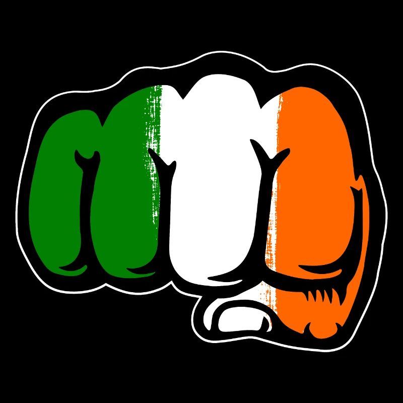 Poing de la main du drapeau de l’Irlande