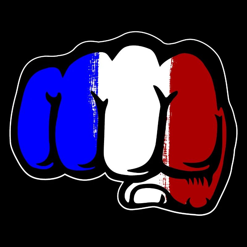Frankreich Flagge Hand Faust
