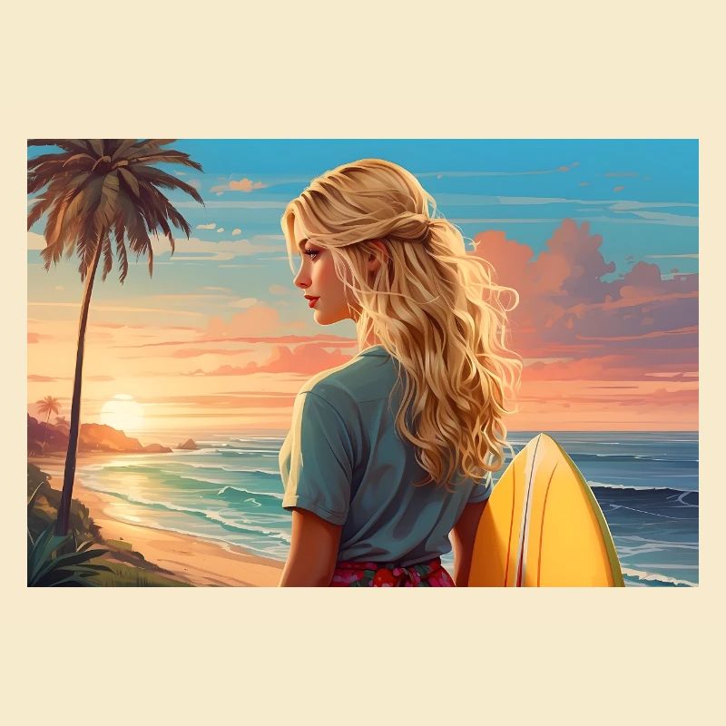 Fille surfeuse