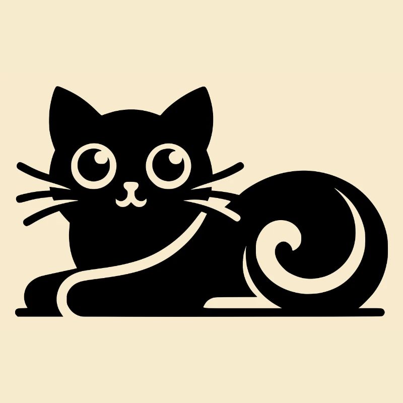 Dessin abstrait de chat