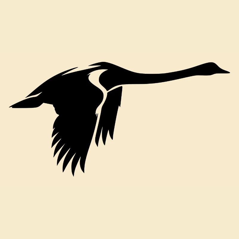 Cygne volant élégant
