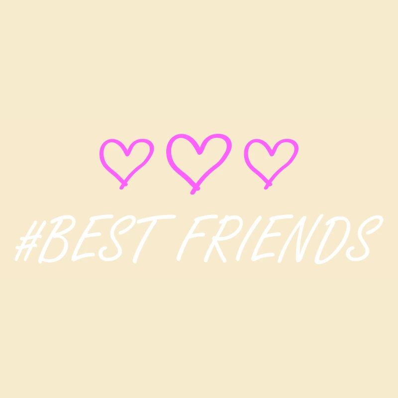 Beste Freunde Herz Liebe