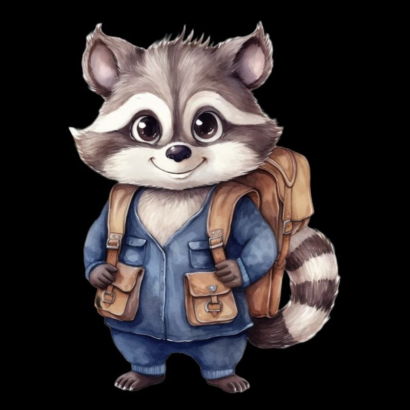 Waschbär Schulanfang