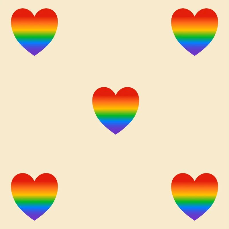 Rainbow hearts