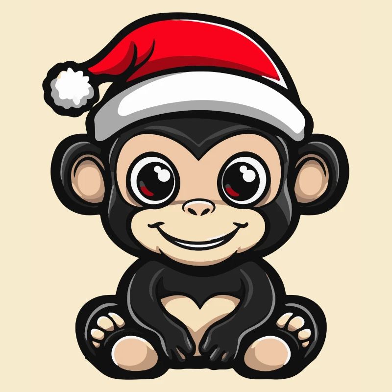 Singe Noël Mignon