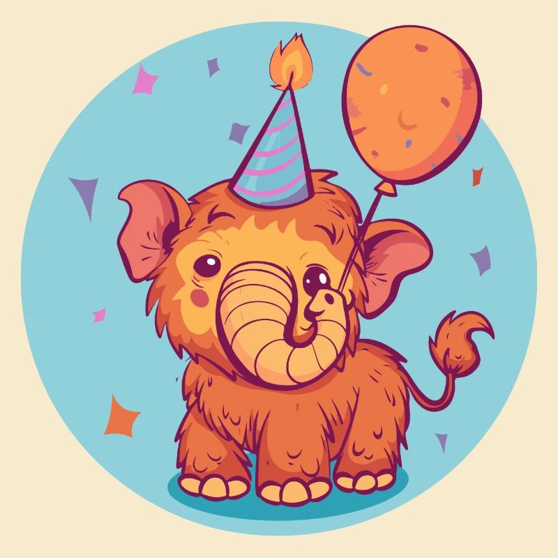 Mammut Geburtstag Comic