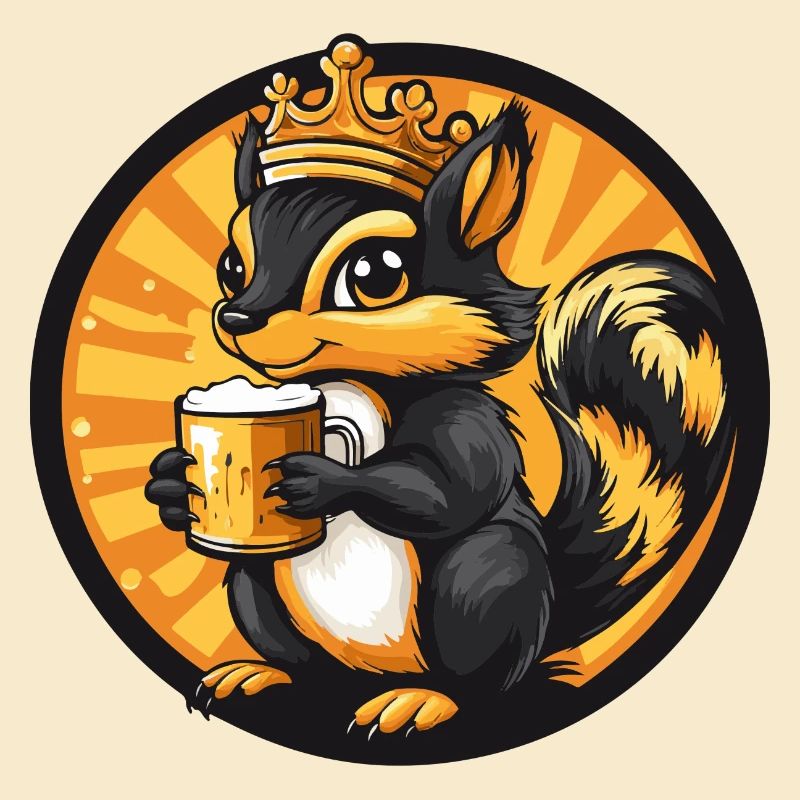 Eichhörnchen Bier Comic