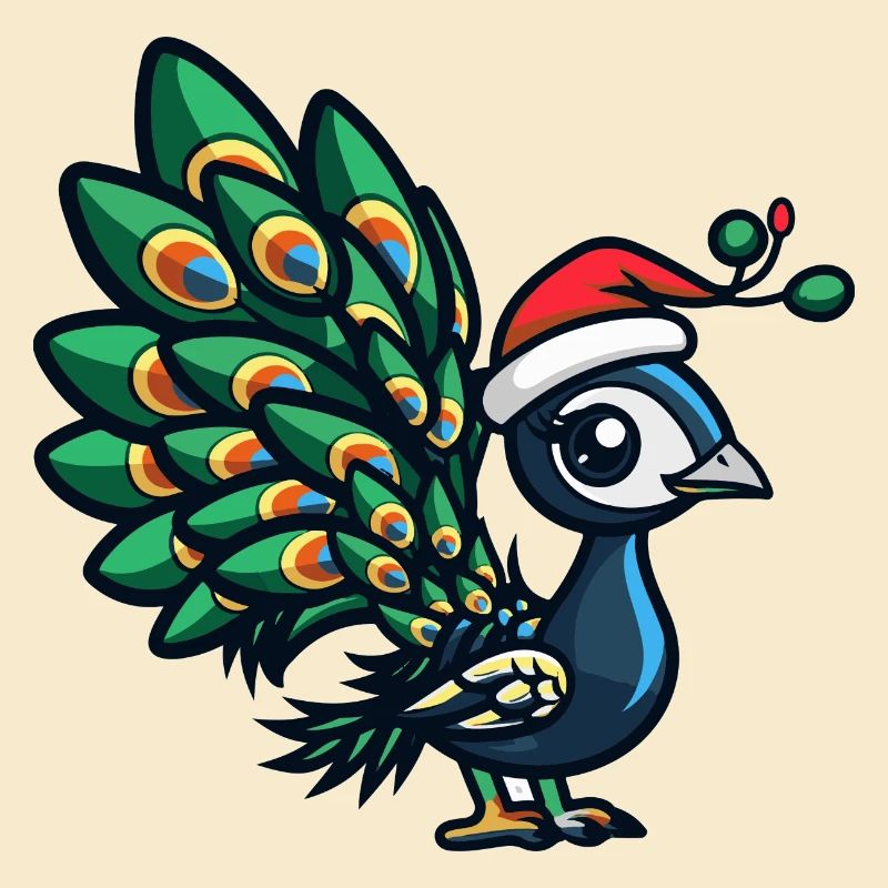 Peacock Bird Christmas