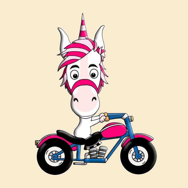 MOTORRAD - BIKER - EINHORN
