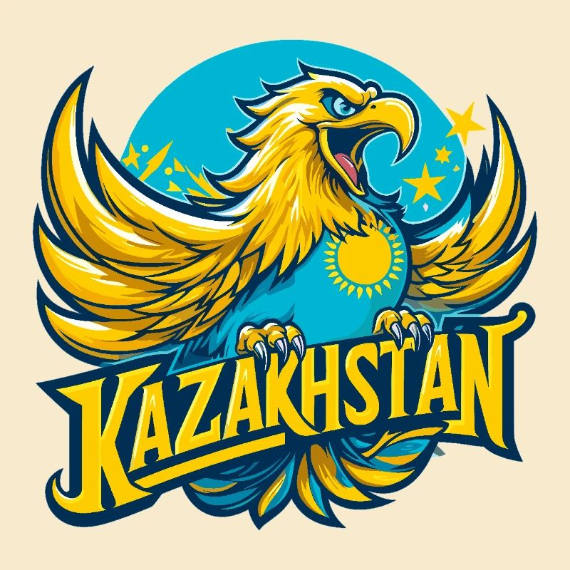 Kazakhstan Eagle Sun Flag Flag Gift