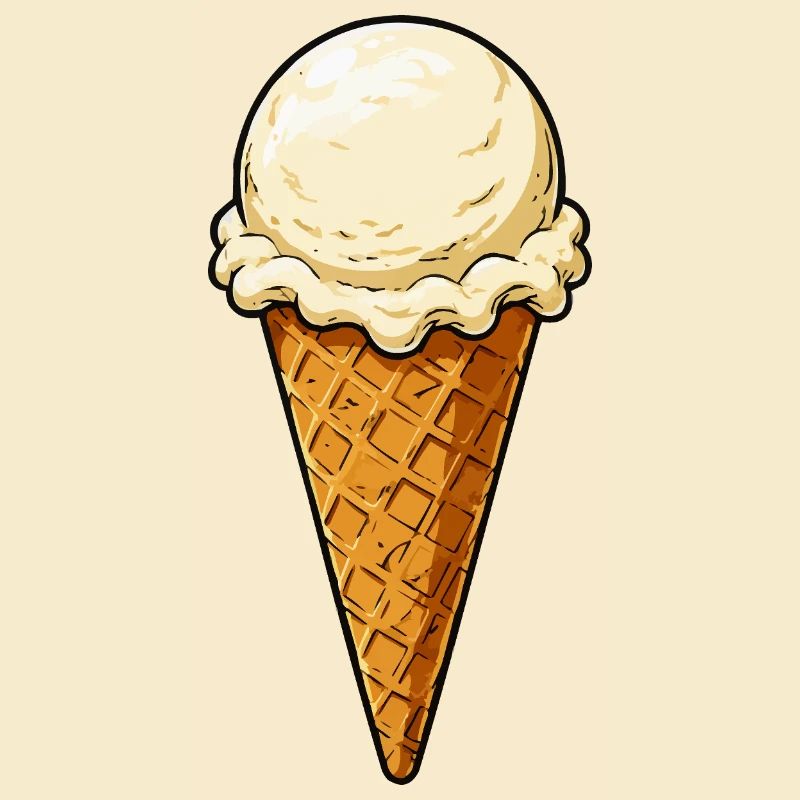 Vanille Eis Kugel
