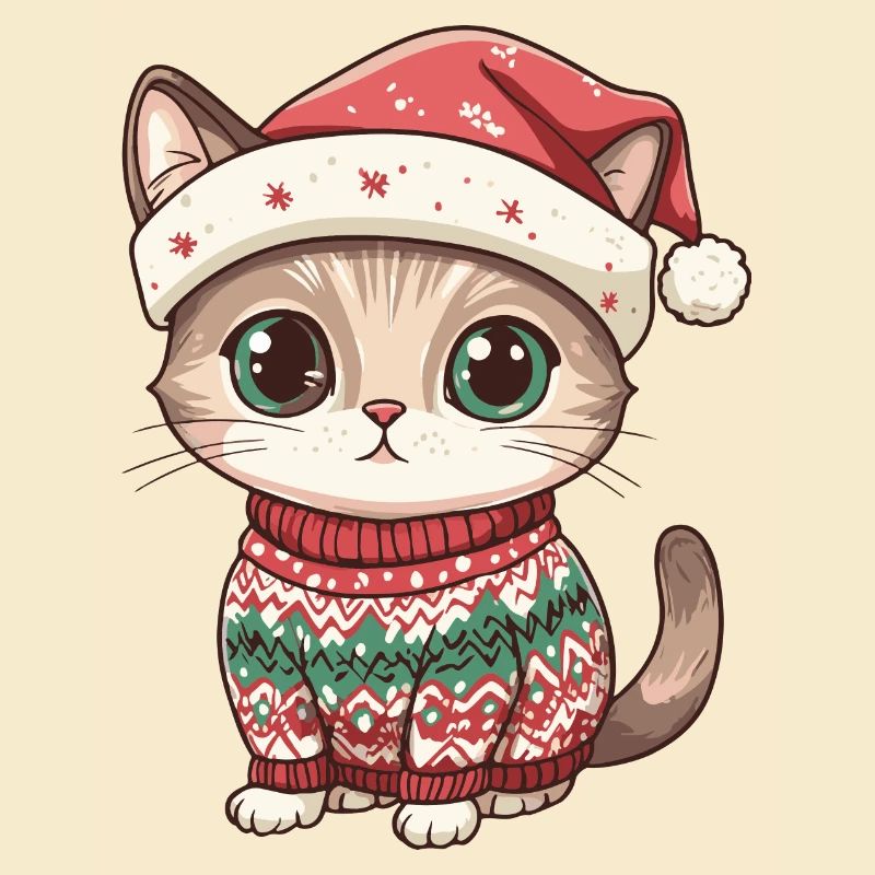 Katze Weihnachten Comic