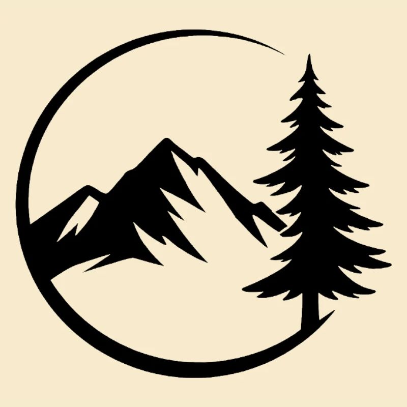 Bergwald Silhouette