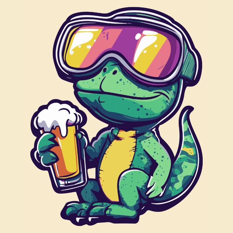 Bière de ski caméléon