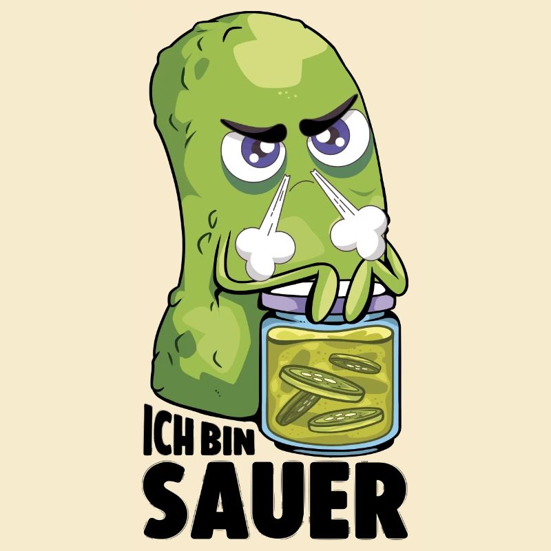 Ich bin sauer Gurke frustriert Statement