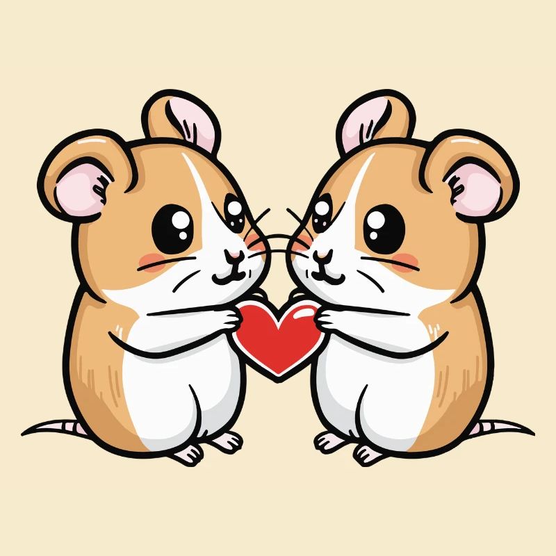 Hamster Paar Valentinstag