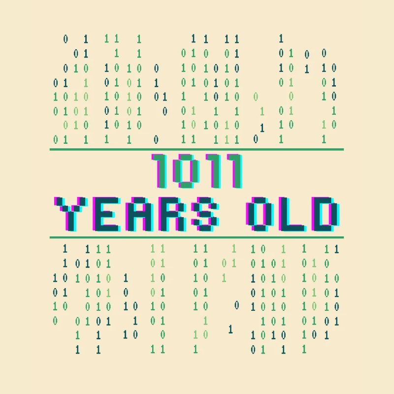 11. Geburtstag 11 Jahre alt Binärcode Coder