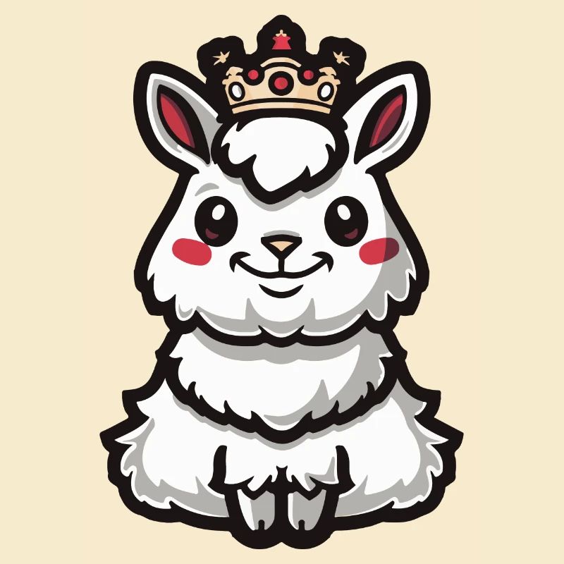 Alpaca Llama Comic Crown