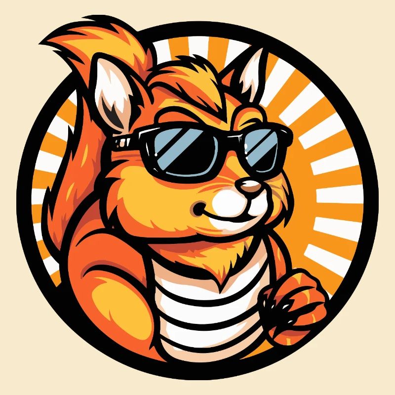 Eichhörnchen Comic Cool Sommer