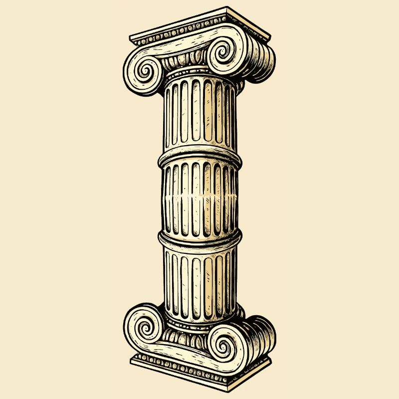 Antique column column illustration