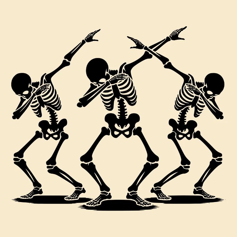 Dancing Dabbing Halloween Squelettes
